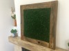 Painting - Wall Art made of dark green reindeer moss in a 54x54 cm old wood frame